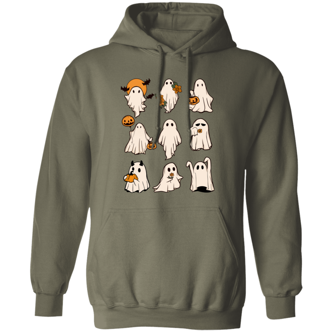 Halloween Ghosts Pullover Hoodie