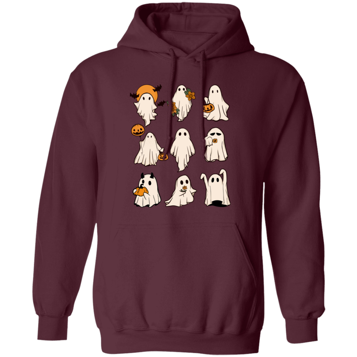 Halloween Ghosts Pullover Hoodie